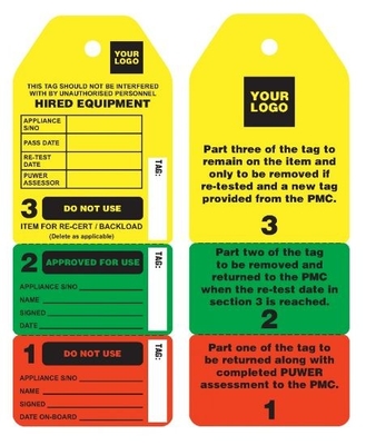 Custom Flange Tag Polyester Waterproof Plastic Tag for for Industrial Use