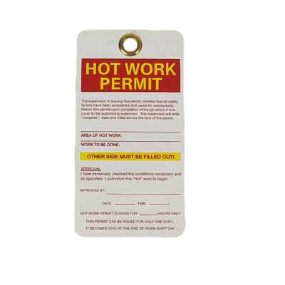 Custom Reusable Safety Tag with Metal  Eyelet