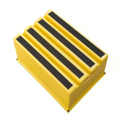 12" Overall Height Double Step Stool with Compact Design for Space Saving Stackable Box Step