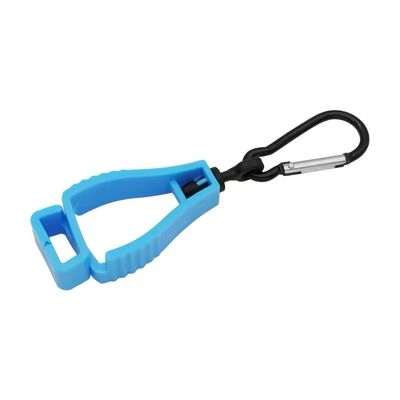 Custom Printed Logo Glove Clip with Carabiner Clip Plastic Work Glove Holder for Construction