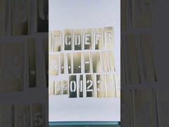 Artikel Schablonen-Kit, Charakterhöhe 1,5 Zoll, Material Messing, Dicke 0,007 Zoll, Gesamthöhe 1,5 Zoll