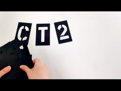 Custom Printing PVC Rechteck schwarze Nummer und Brief Schablone für die Öffentlichkeit