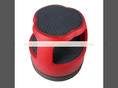 Runder Stuhl mit ausziehbaren Rollen - rutschfeste Oberfläche