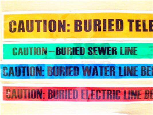 Underground Detectable Foil Warning Tape Roll PE Material For Safety Caution In Excavation Zones