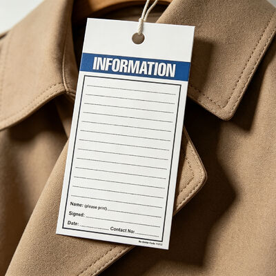 Wholesale Custom Waterproof Clothing Hang Tags Tear Resistant Garment Labels for Apparel Brand
