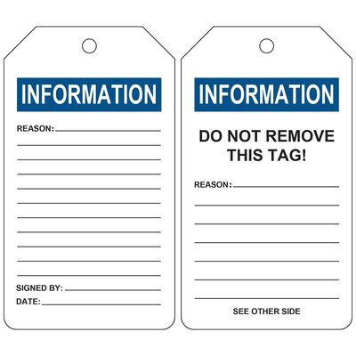 Wasserdichtes Kunststoff-Informations-Tag mit individuellem Druck und langlebigem PVC-Material zur Sicherheitswarnung