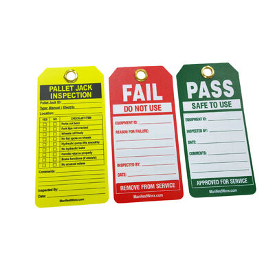 Anpassung Wasserdicht PVC-Ausrüstung Status LOTO Sicherheits-Tag, Maschinenwartung Warntag für Lock-out-Tagout