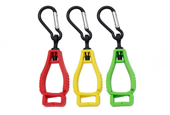 Mehrfarbiger Kunststoffhandschuhklemm mit Karabinerhaken, Sicherheitshandschuhhalter für Bauarbeiter