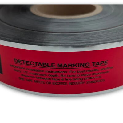 Custom Printed Underground Detectable  PE Aluminum Backing  Roll Warning Tape Plastic Barrier Tape